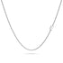 Bold Alphabet Letter Initial Charm Necklace in White Gold Tone
